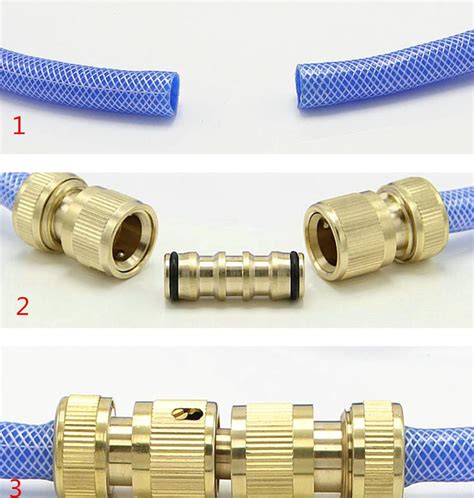 Brass Quick Hose Pipe Joint Connector Male To Male 1 2 Garden Pipe