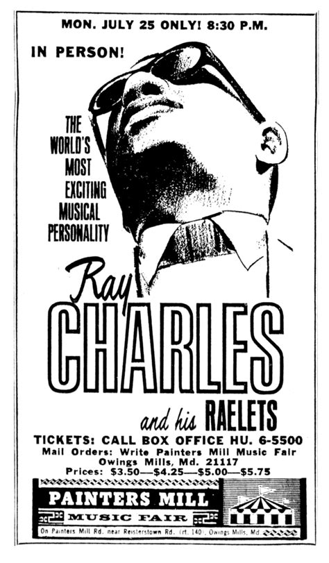 ray charles concert and tour history concert archives