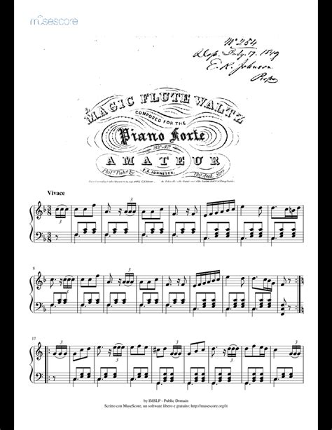 (back) (play) (pause) (next) (download). Magic Flute Waltz sheet music for Piano download free in PDF or MIDI
