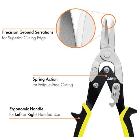 3pc 10 Inch Tin Snips Set Heavy Duty Snips Left Right And Straight