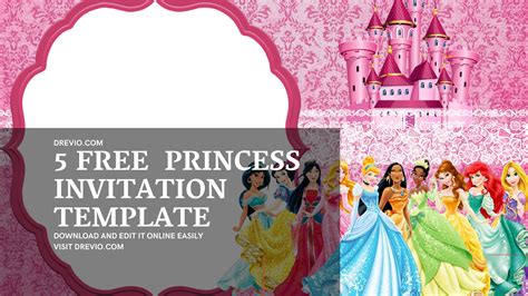 Free Printable Disney Princess Invitation Templates Princess