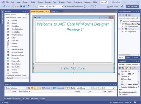 Introducing Net Core Windows Forms Designer Preview 1 Laptrinhx