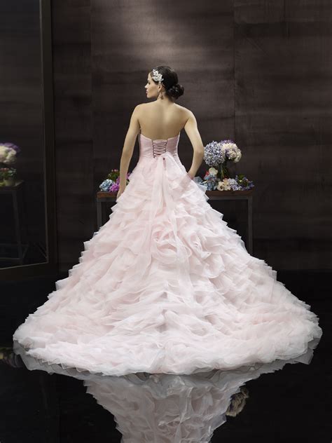Blush Pink Princess Wedding Gown From Moonlight Couture