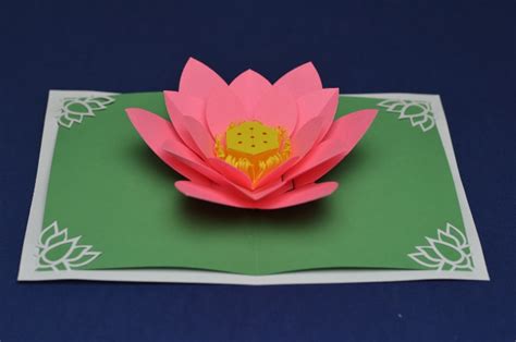 Lotus Flower Pop Up Card Template