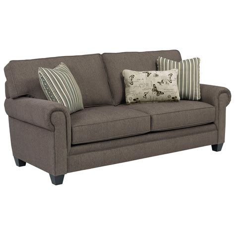 Broyhill Furniture Monica Transitional Sofa With Rolled Arms Find