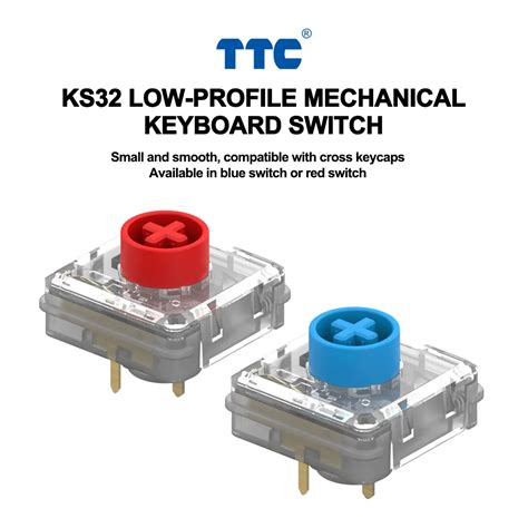 Ttc Ks32 Low Profile Switches For Mechanical Keyboard Click Linear Blue