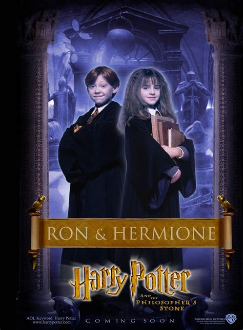 Harry Potter And The Philosophers Stone Ron And Hermione Poster