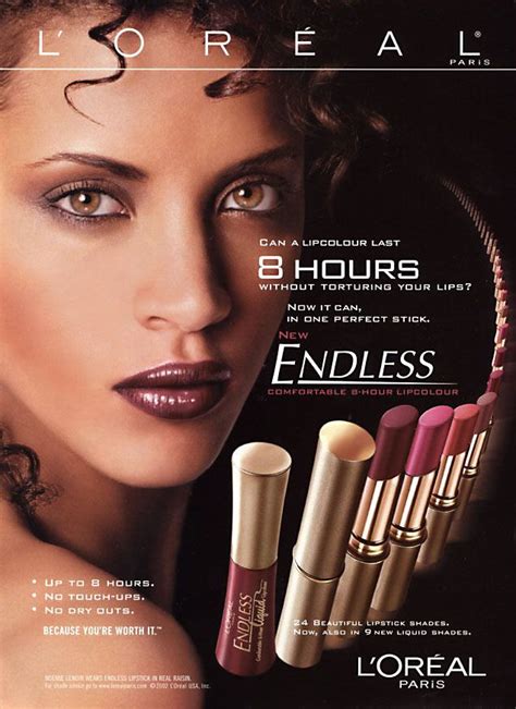 l oréal paris cosmetic advertising with noemie lenoir cosmetics advertising vintage makeup