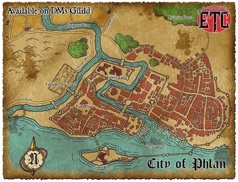 City Of Phlan Available At Dms Guild Dndmaps