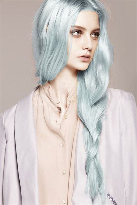 Cute Girl Hair Icy Blue Hair Pastel Blue Hair Light Blue Hair