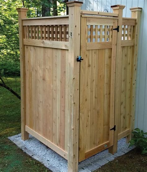 Outdoor Shower Enclosure Cedar Showers Outdoor Baths Outdoor