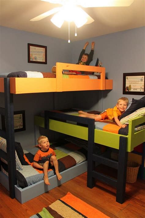 cozy diy bunk beds loft bed build plans kids teen room ideas