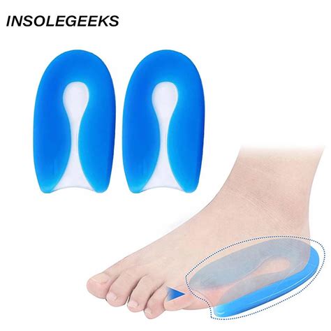 Silicone Gel Insoles Heel Cushion Soles Relieve Foot Pain Plantar