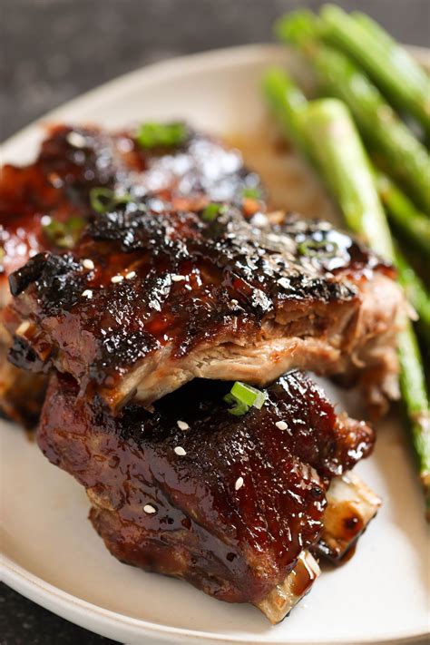 Sticky Asian Ribs In The Oven Recipe Recipe In 2021 Asian Ribs