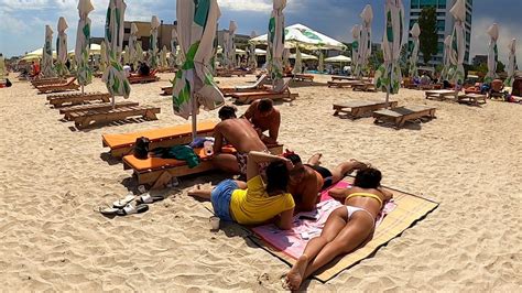 K Romania Constanta Mamaia Beach Summer Heat Relaxing Day At The Beach Youtube