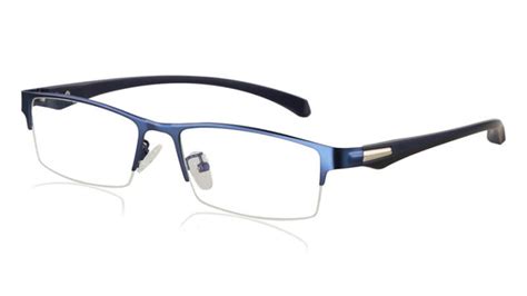 Mens Pure Titanium Eyeglass Frames Designer Glasses Half Rimless Flexible Sporty