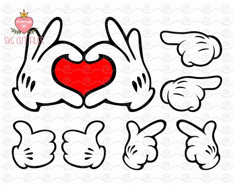 Mickey Mouse Hands Svg Minnie Mouse Hands Svg And Png Instant Etsy My Xxx Hot Girl