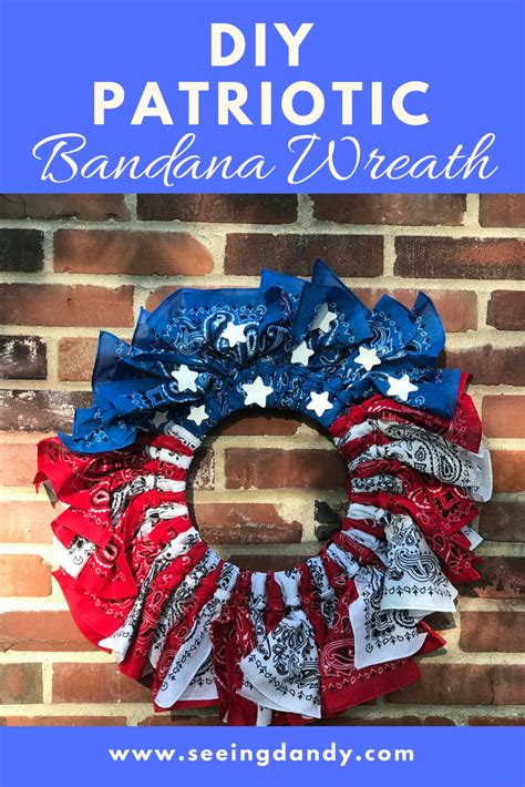 How To Make A Bandana Wreath For The 4th Of July | Bandana wreath, 4th