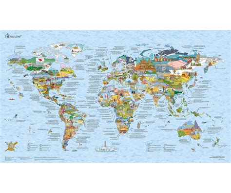 Bucket List World Map Poster Awesome Maps