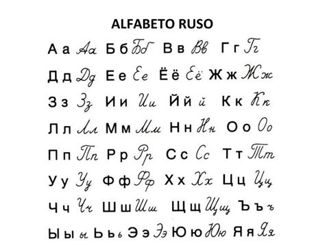Alfabeto Ruso Para Imprimir