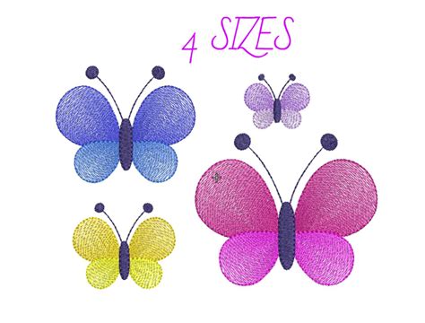 Butterflies Machine Embroidery Design Butterfly Mini Etsy Machine