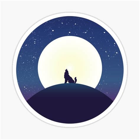 Wolf Moon Mumma Sticker For Sale By Ecoziani Redbubble