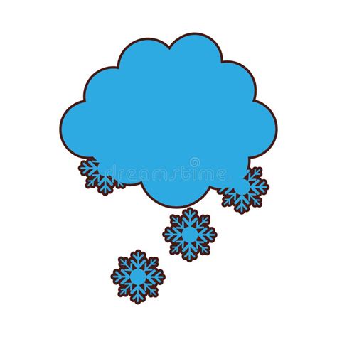 Cloud With Snowflakes Icon Stock Vector Illustration Of Outline 93936310