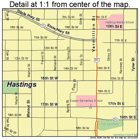 Hastings Minnesota Street Map 2727530