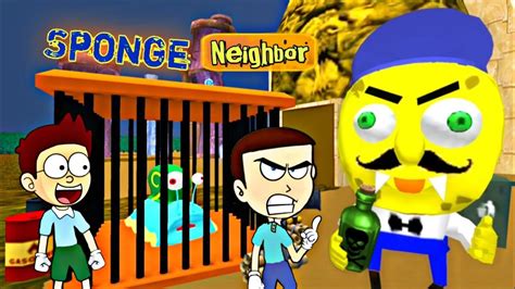 Sponge Neighbor Escape 3d Android Game Shiva And Kanzo Gameplay