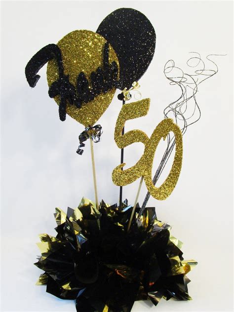 Any Age Birthday Centerpiece 50th Birthday Party Decorations Happy