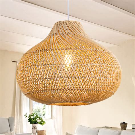 Rattan Pendant Light Rattan Lamp Shade Ceiling Light Rattan Lamp