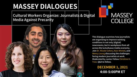 massey dialogues cultural workers organize journalists and digital media workers against