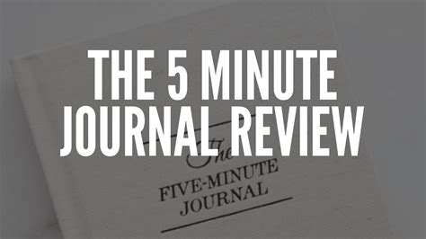 The 5 Minute Journal Review