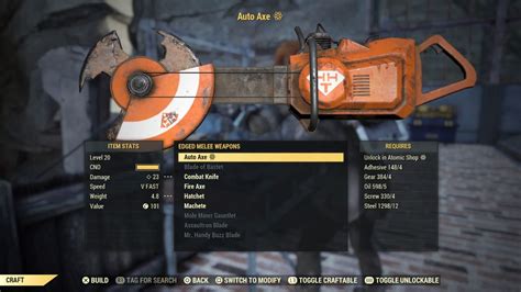 How To Get The Auto Axe Plans In Fallout 76 Gamepur