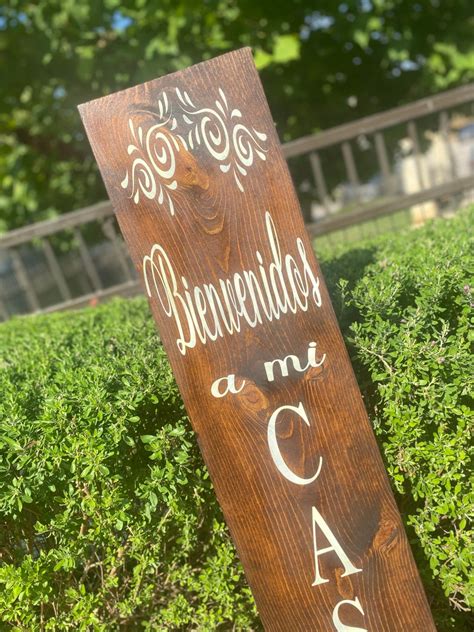 Bienvenidos Welcome Sign Spanish Welcome Sign Porch Etsy