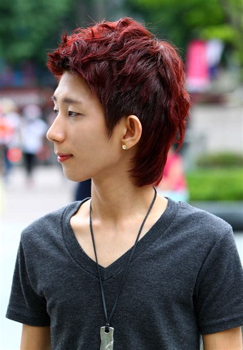 Korean people are known for experimenting with a number of ways to style the hair. 2013 Korean Guys Short Red haircut - Hairstyles Weekly
