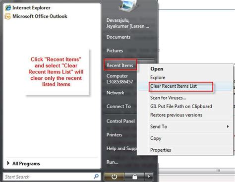 How To Remove Recent Items From Startup Menu In Windows 7