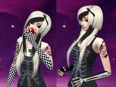 Basic Emo Fingerless Gloves By Maruchanbe At Tsr Sims 4 Updates