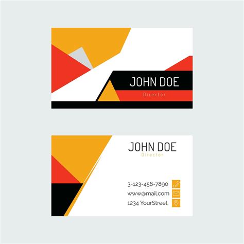Bold Colors Professional Business Card Design Modern And Creative