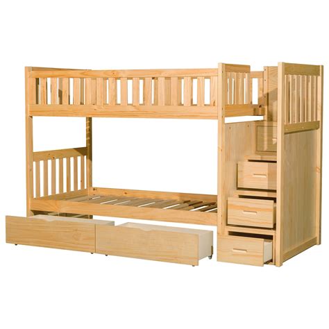 Homelegance Bartly Casual Twin Over Twin Bunk Bed With Reversible Step