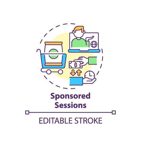 Sponsored Sessions Concept Icon 2227704 Vector Art At Vecteezy