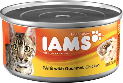 Iams cat food is a company dedicated to providing pets with the best food possible. Iams Adult Premium Pate with Gourmet Chicken Canned Cat ...