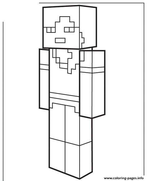 Print Alex From Minecraft Coloring Pages Minecraft Coloring Pages