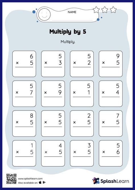 Multiplication Facts Of 5 Worksheets For Kids Online Splashlearn