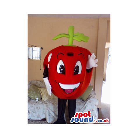 Buy Mascots Costumes In Uk Red Apple Fruit Mascot With Big Eyes And