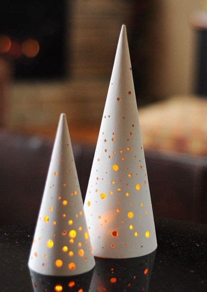 Diy Modern Perforated Christmas Treesuses Simple Paper Mache Cones