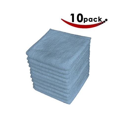 Pacific Linens Washcloths Hand Face Towels 10 Pack 600 Gsm 100