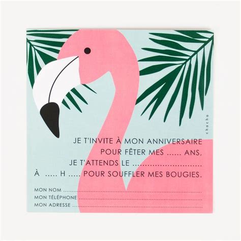 La livraison et l'impression se fait en 24h idéal si la date fatidique approche ! 8 invitations - Flamingo | Engagement photos | Invitation ...