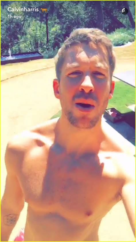 Calvin Harris Goes Shirtless On Snapchat To Celebrate VMA Noms Photo Shirtless