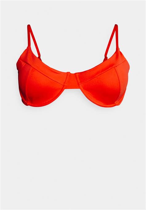 Good American Sculpt Demi Cup Bikini Top Rotred Uk